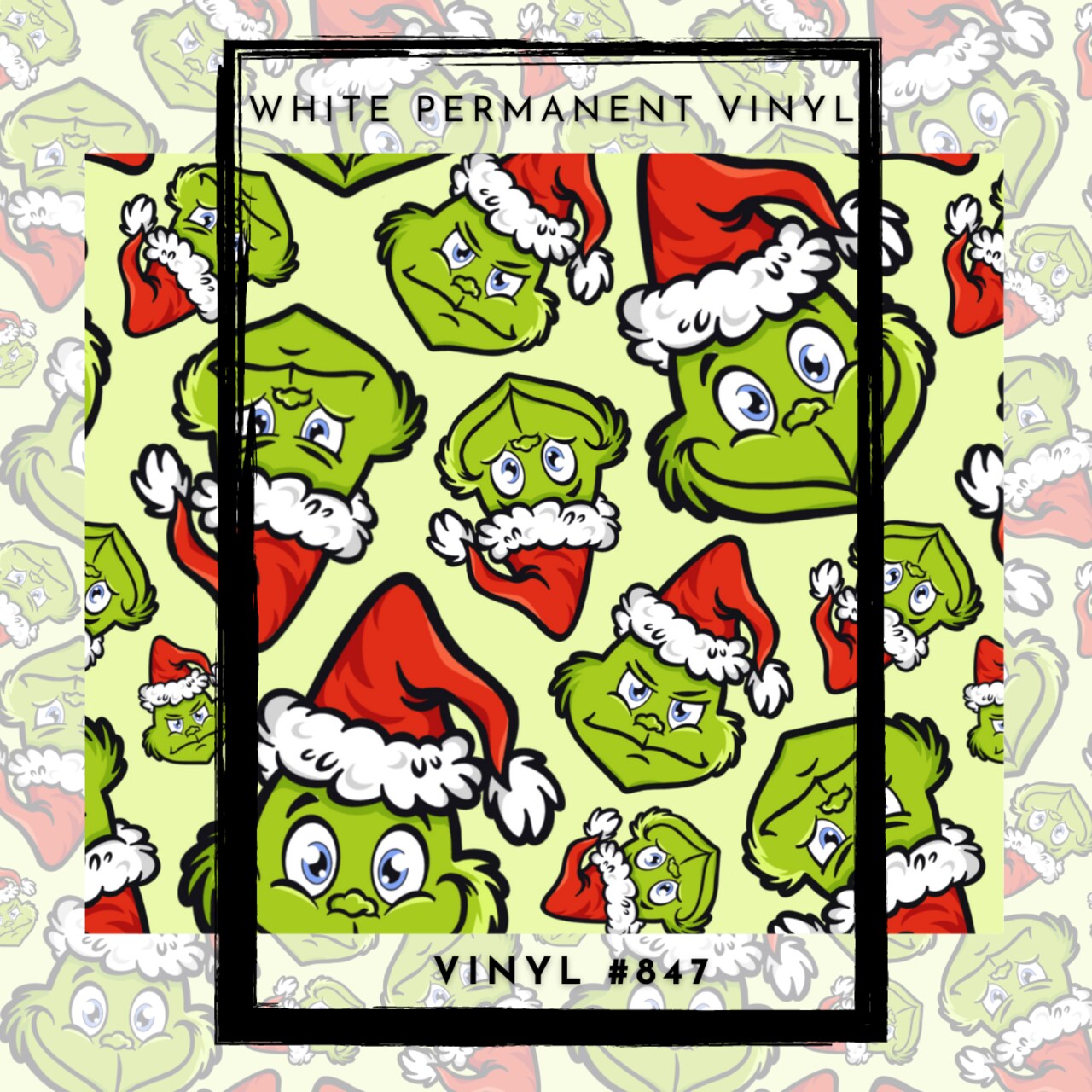 #847 -Christmas Character Mean Green- November Maker 2023 12x12 Pattern Vinyl